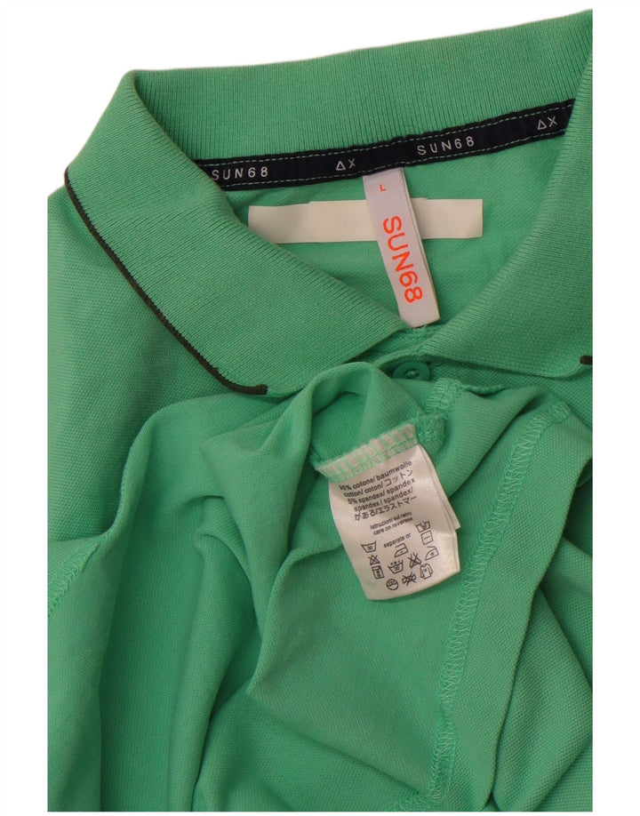Camisa polo masculina SUNDEK grande algodão verde