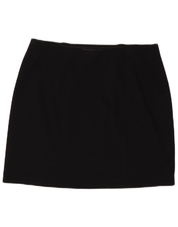 Minissaia feminina Marks & Spencer UK 14 grande W32 viscose preta