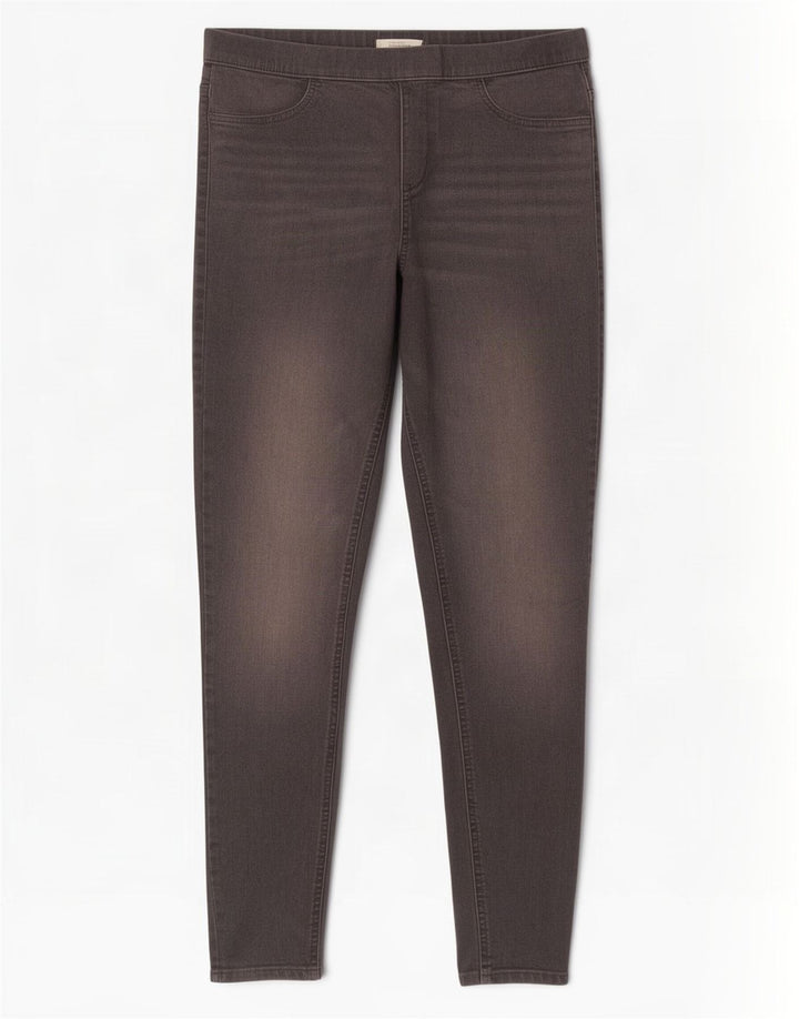 Calça jeans feminina Marks & Spencer UK 12 médio W28 L28 algodão cinza