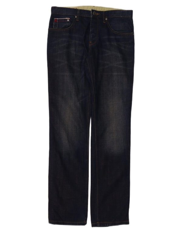 Jules Mens Straight Jeans W38 L34 Azul Marinho Algodão
