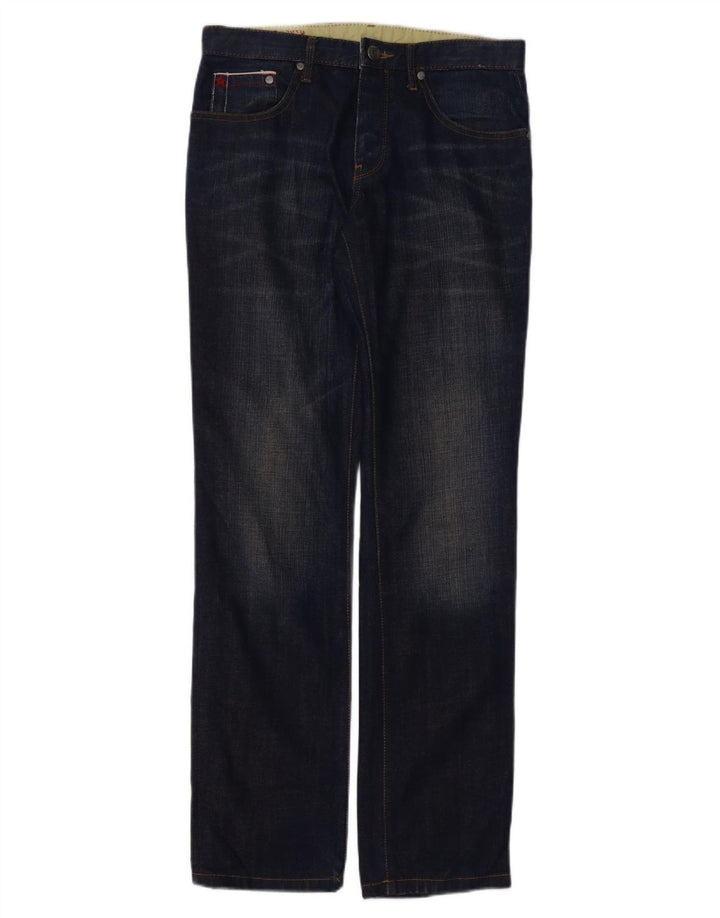 Jules Mens Straight Jeans W38 L34 Azul Marinho Algodão