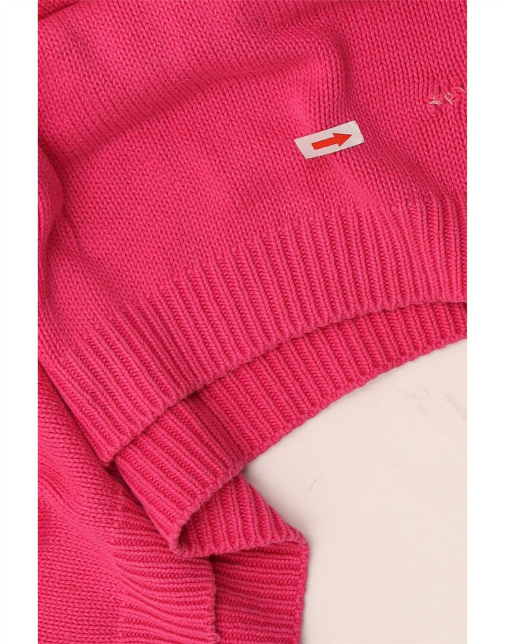 Suéter feminino Marks & Spencer grande com gola redonda Reino Unido 16 grande rosa