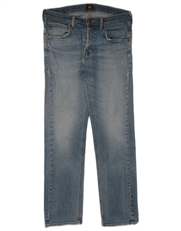 Jeans femininos LEE Daren Straight W33 L32 azul algodão