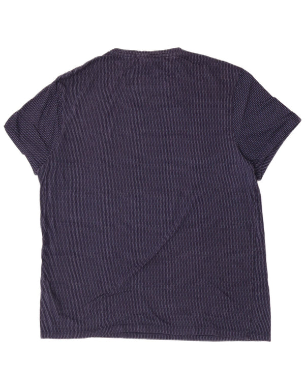 Camiseta masculina Calvin Klein Top XL azul marinho listrado algodão