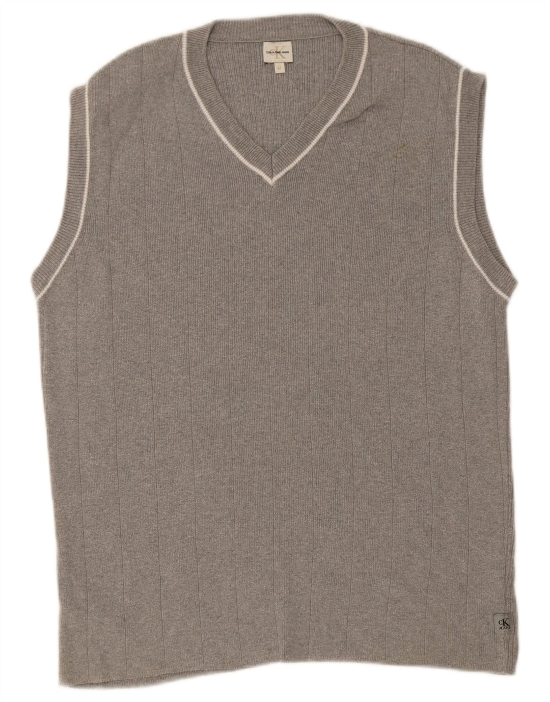 Calvin Klein Jeans Mens Colete Regata Médio Algodão Cinza