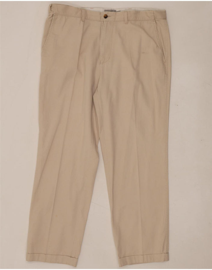 Calça Chino Masculina Marks & Spencer Pegged Regular W38 L31 Algodão Bege