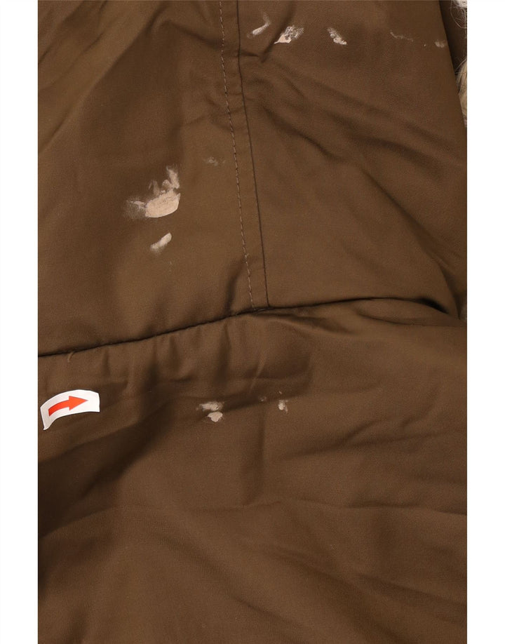 Jaqueta feminina Zara Trafaluc Oversized Sherpa Parka Reino Unido 10 pequena marrom