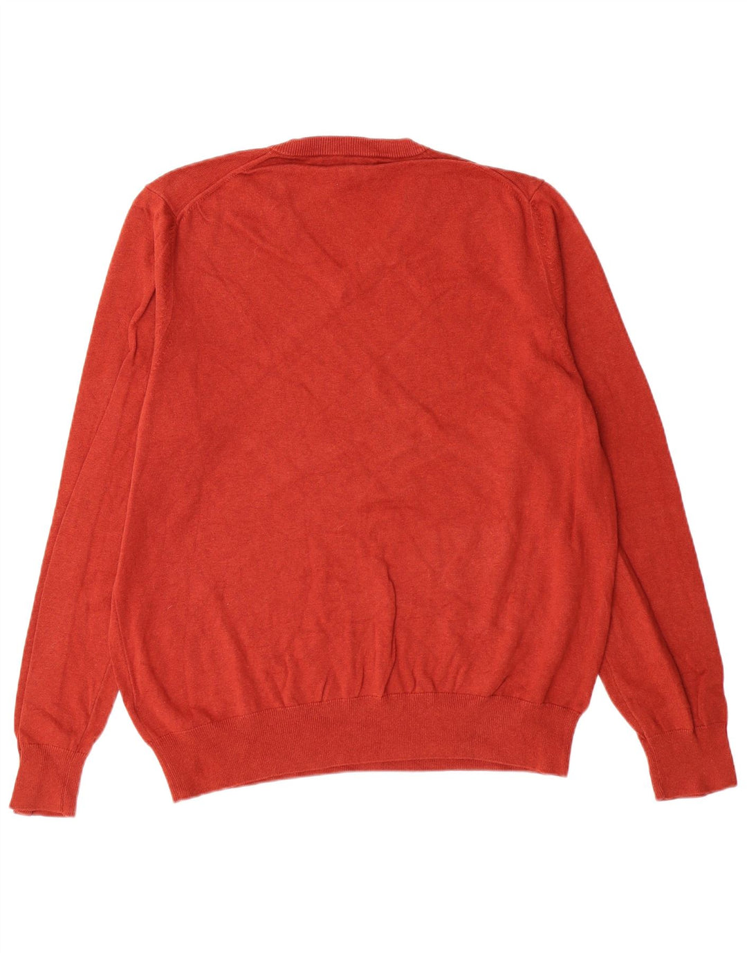 Suéter masculino MARKS & SPENCER com decote em V XL vermelho algodão clássico
