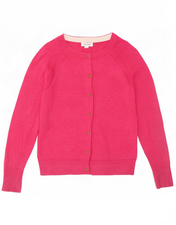 Suéter cardigã feminino White Stuff UK 10 algodão rosa pequeno