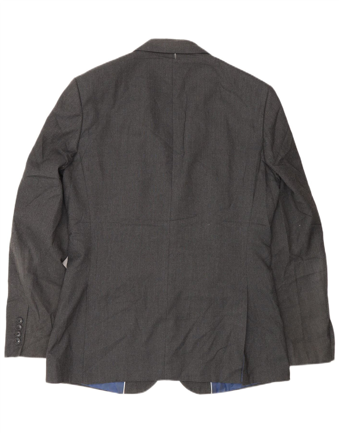 Jaqueta blazer masculina longa de 2 botões Marks & Spencer Reino Unido 40 cinza médio