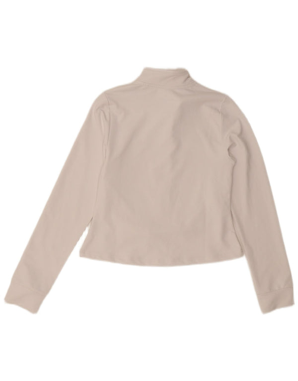 Ellesse Womens Tracksuit Top Jacket UK 10 Pequeno Poliéster Branco