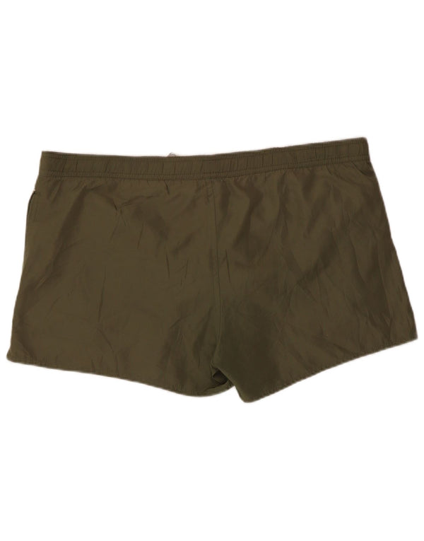Shorts de natação masculino Diesel XL poliéster listrado cáqui