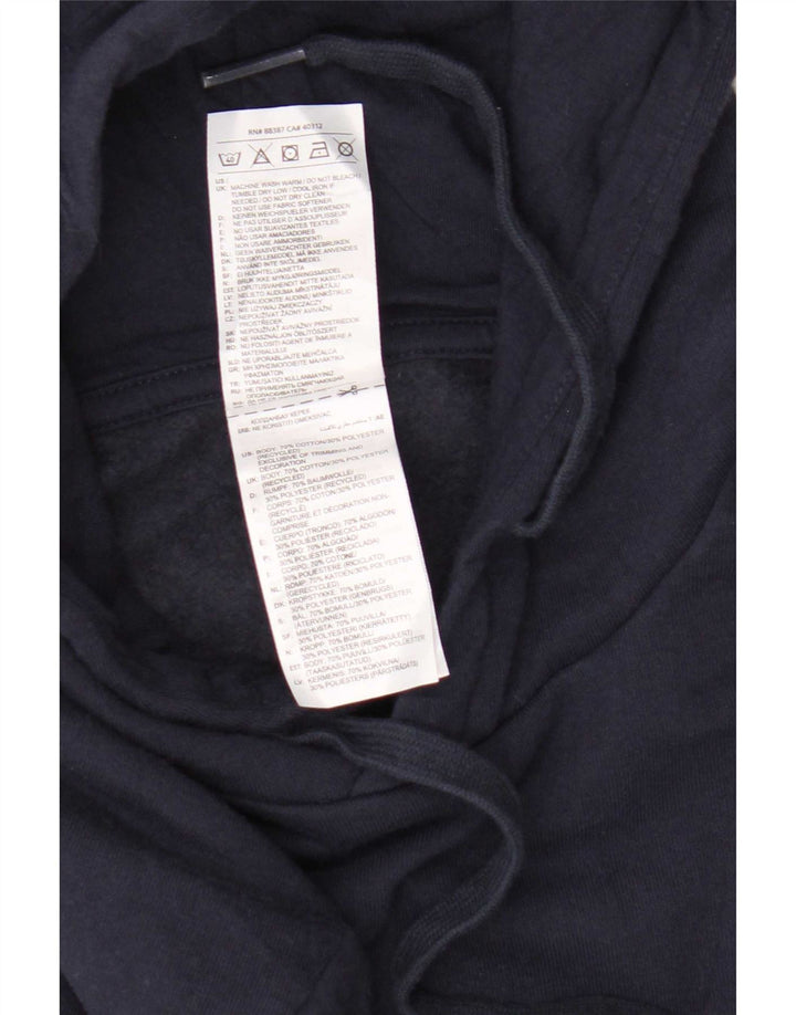 Adidas Mens Hoodie Jumper Médio Azul Marinho Algodão