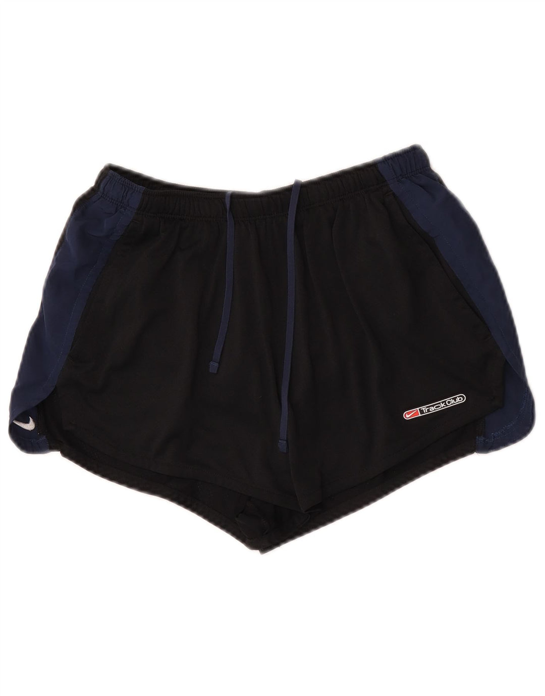 Shorts esportivos femininos Nike Dri Fit UK 12 médio preto colorblock poliéster