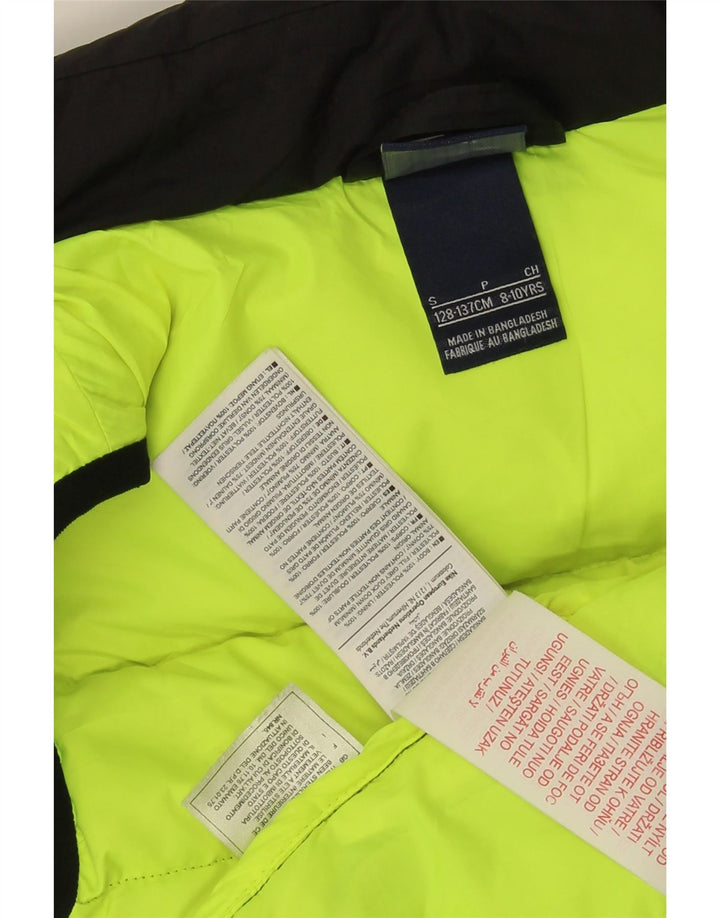 Colete acolchoado Nike Boys 8-9 anos pequeno preto colorblock poliéster