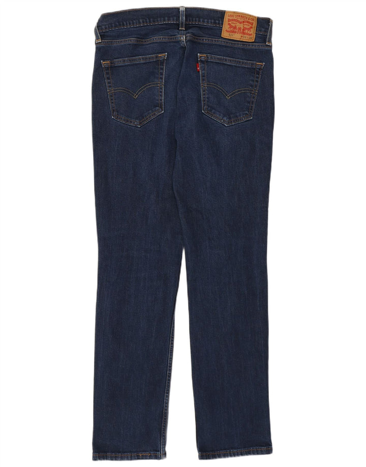 Levi's Masculino 511 Slim Jeans W34 L32 Azul Marinho Algodão
