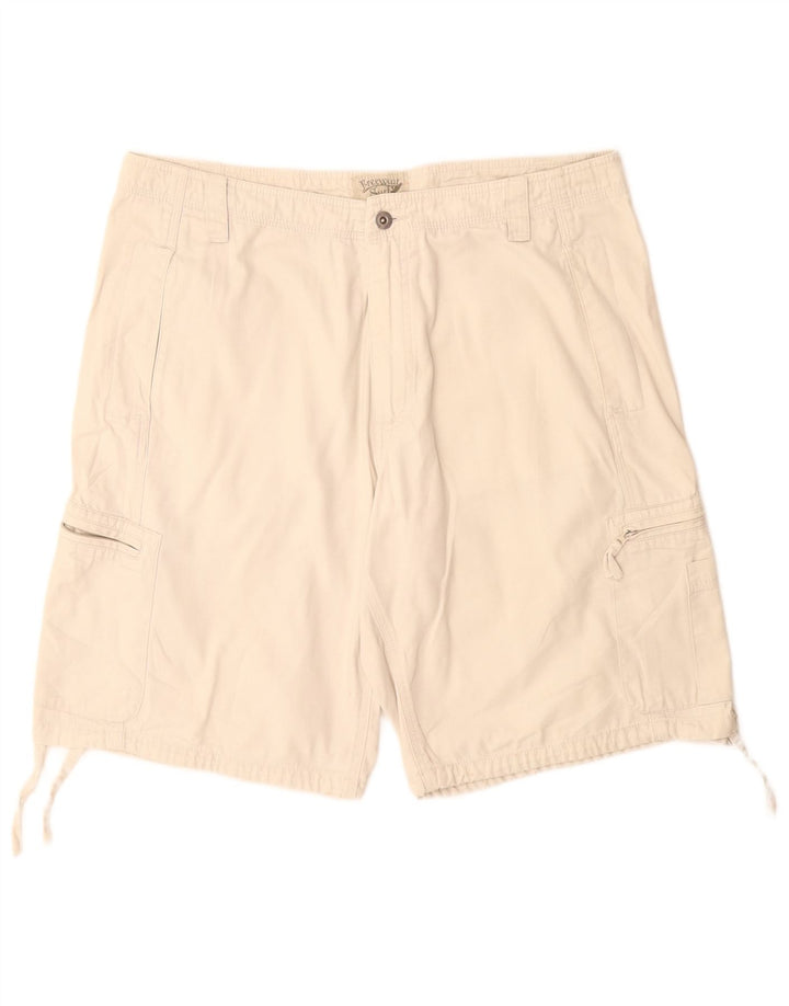 Shorts cargo masculino vintage IT 44 XS W34 algodão branco