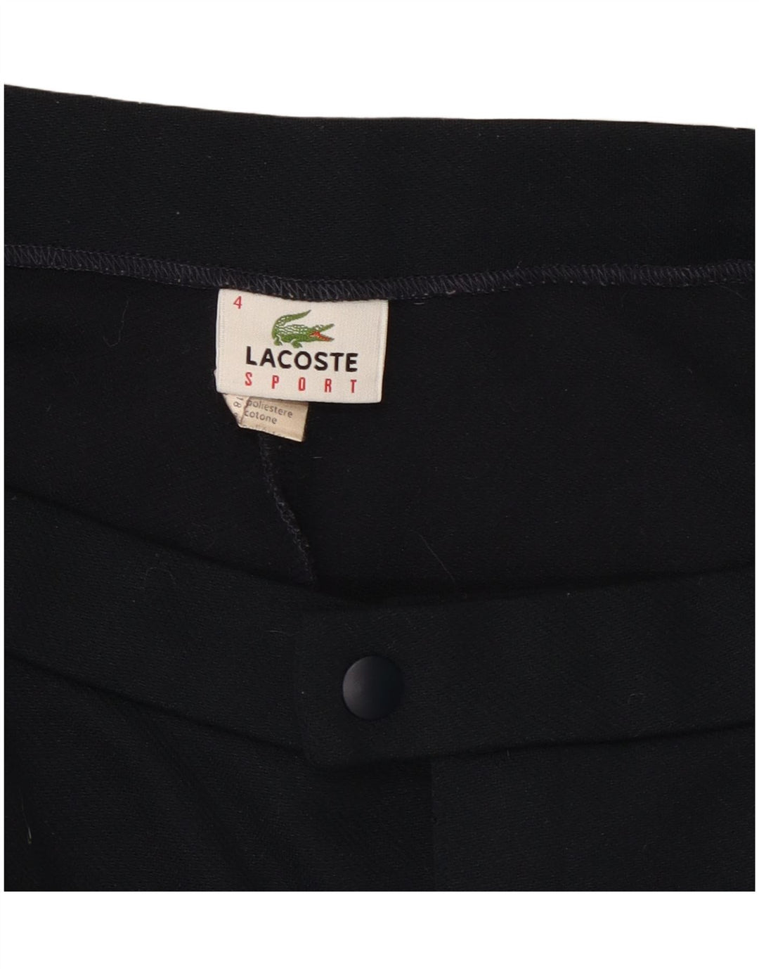 Shorts Chino feminino Lacoste tamanho 4 XS W30 azul marinho poliéster