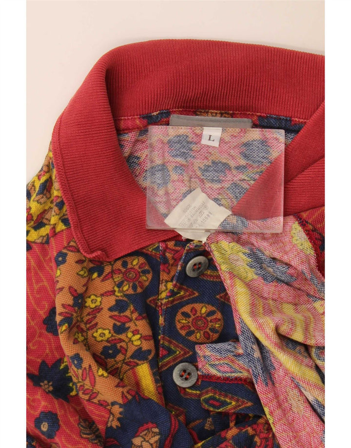 Camisa polo masculina Kappa grande algodão floral multicolorido