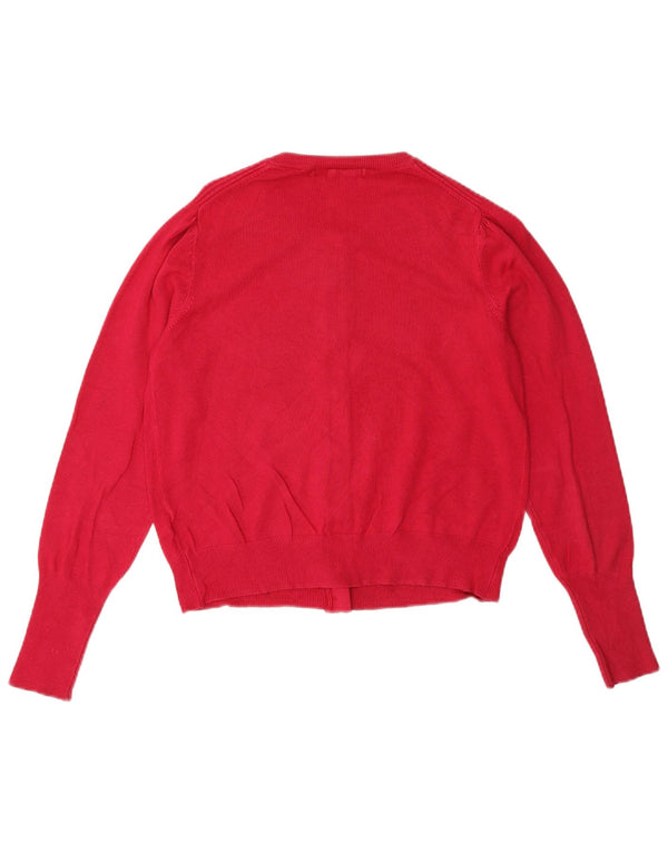 Suéter cardigã feminino Marks & Spencer Reino Unido 10 viscose rosa pequena