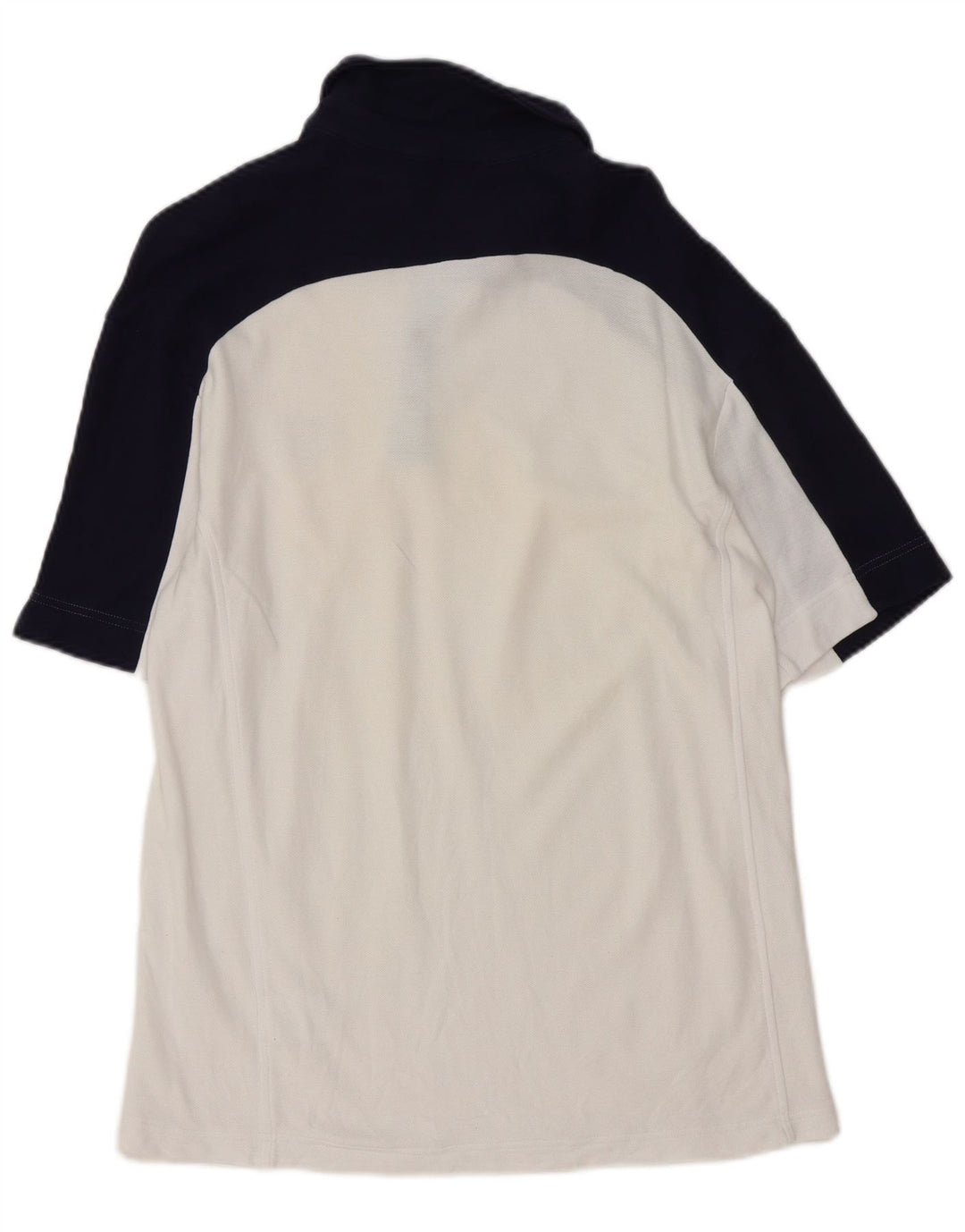 Camisa polo masculina Fila pequena algodão colorblock branco