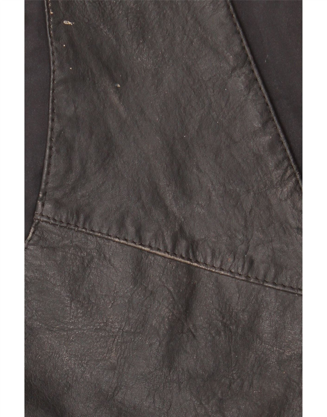 Colete de couro masculino vintage grande preto