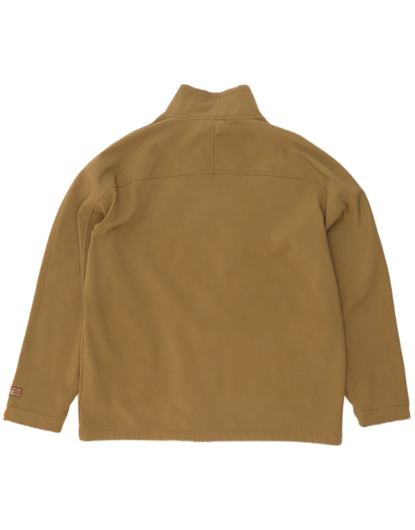 Jaqueta corta-vento masculina animal Reino Unido 42 XL poliéster cáqui