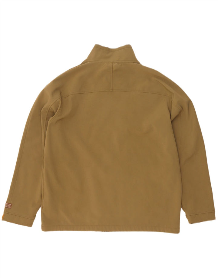 Jaqueta corta-vento masculina animal Reino Unido 42 XL poliéster cáqui