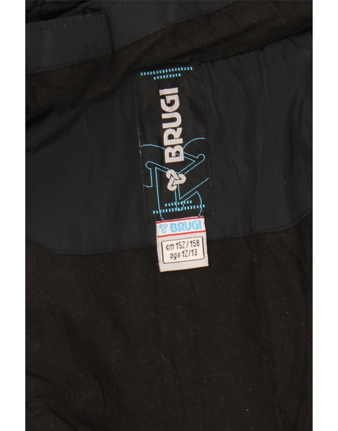 Jaqueta acolchoada com capuz para meninas BRUGI 12-13 anos preta