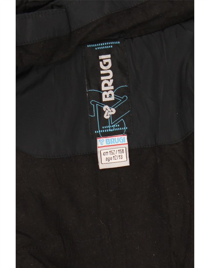 Jaqueta acolchoada com capuz para meninas BRUGI 12-13 anos preta