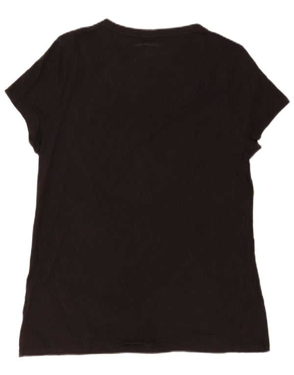 Camiseta feminina Calvin Klein Jeans com estampa gráfica UK 14 grande preta modal