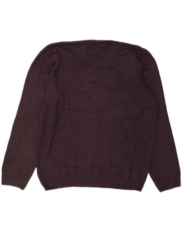 MARKS & SPENCER Suéter masculino com gola redonda XL roxo acrílico