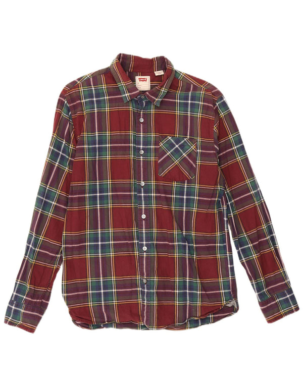 Camisa masculina Levi's Standard Fit média de algodão xadrez multicolorido