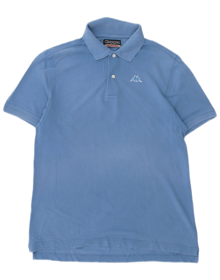 Camisa polo masculina Kappa algodão azul médio