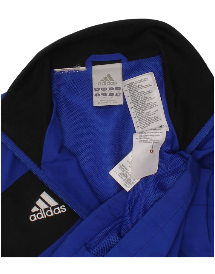 ADIDAS Meninos Treino Top Jaqueta 7-8 Anos Azul Colorblock Poliéster