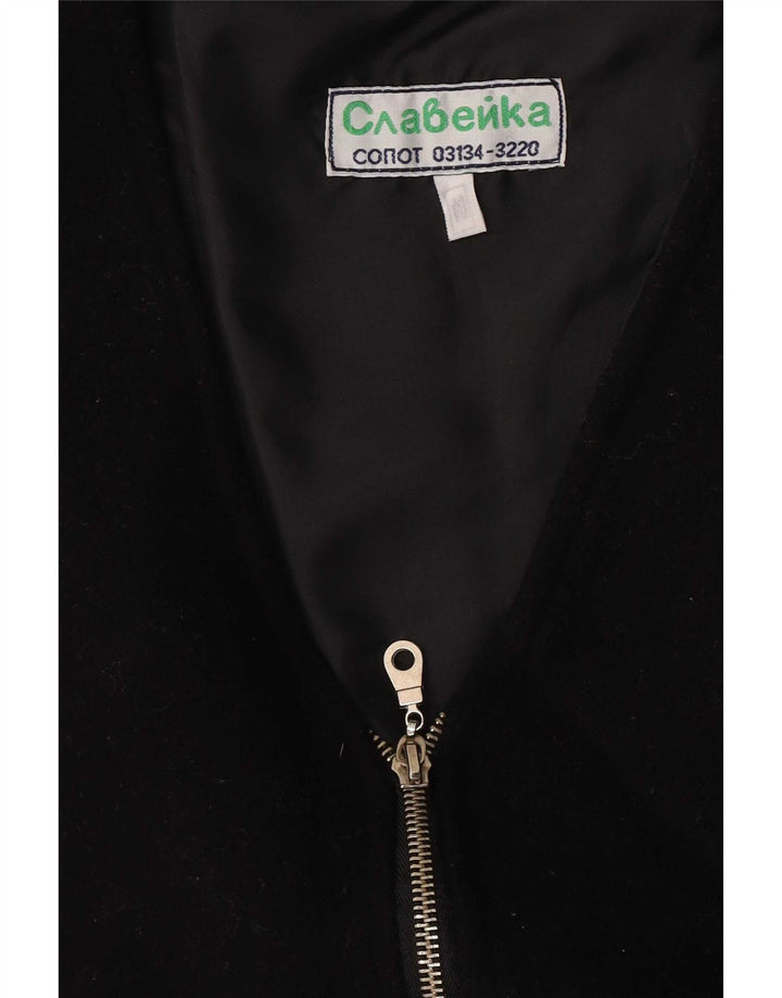 Colete feminino vintage UK 14 médio preto
