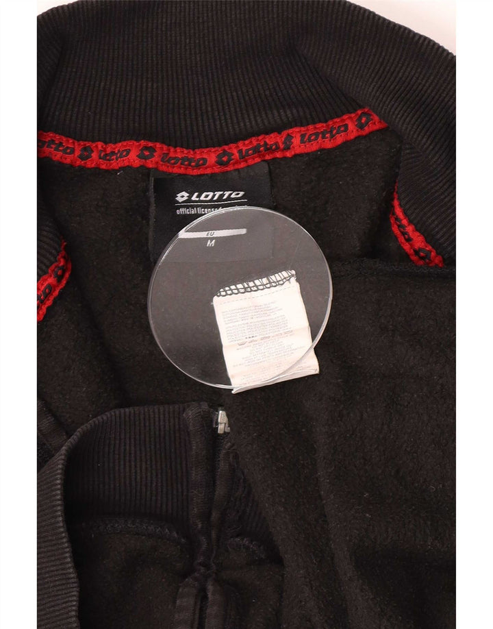 Lotto Mens Graphic Tracksuit Top Jacket Médio Preto Colorblock Algodão