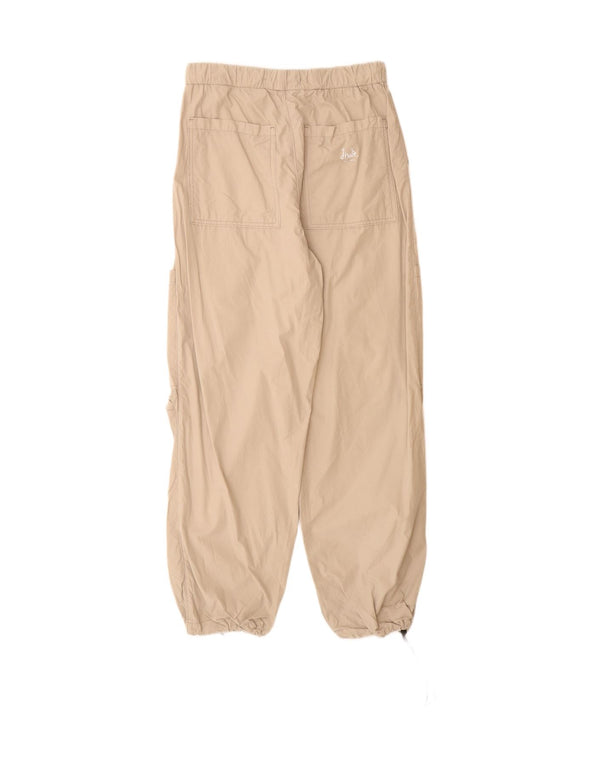 Calça jogger feminina Zara Cargo pequena W30 L29 algodão bege