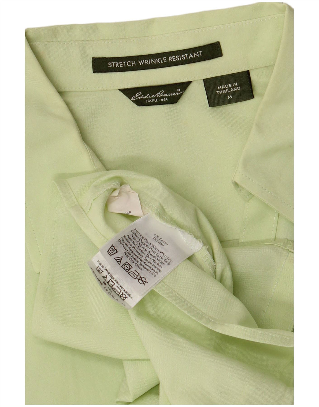 Camisa feminina de manga curta Eddie Bauer Reino Unido 14 verde médio