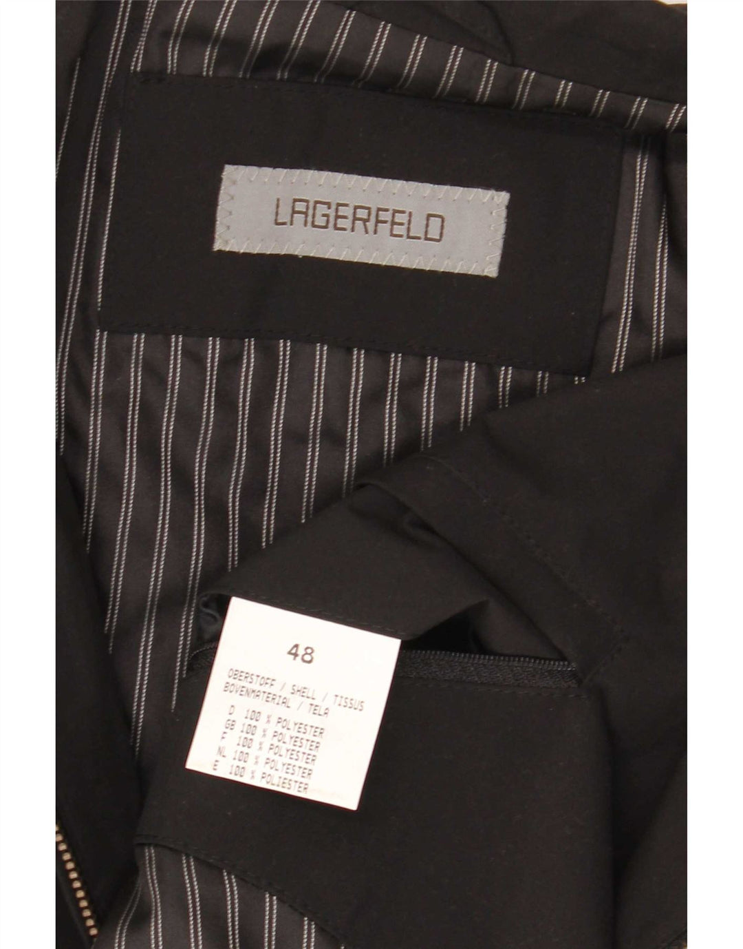 Sobretudo masculino Karl Lagerfeld IT 48 poliéster preto médio