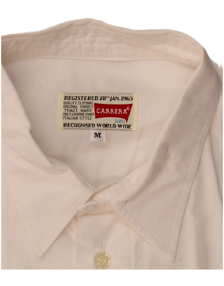 Camisa masculina de manga curta CARRERA branca média