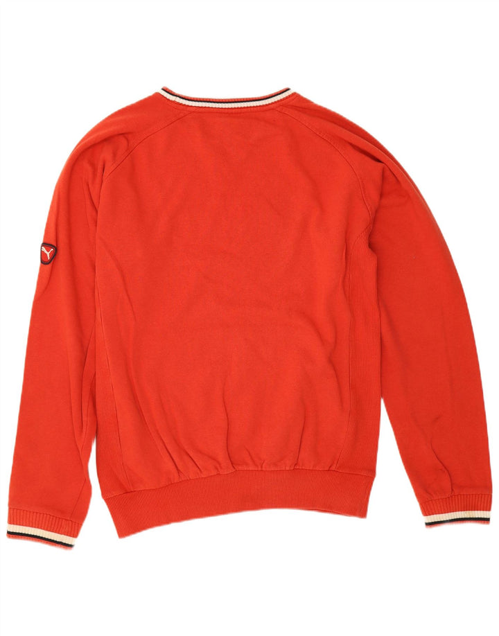 Puma Mens Graphic Moletom Jumper Médio Algodão Vermelho