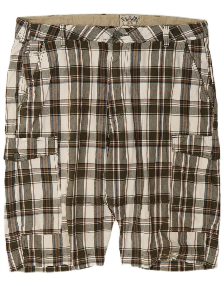 Shorts cargo masculino Wrangler W42 2XL algodão xadrez multicolorido