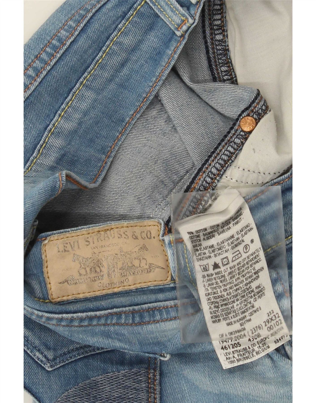 Calça jeans feminina Levi's W29 L32 azul algodão