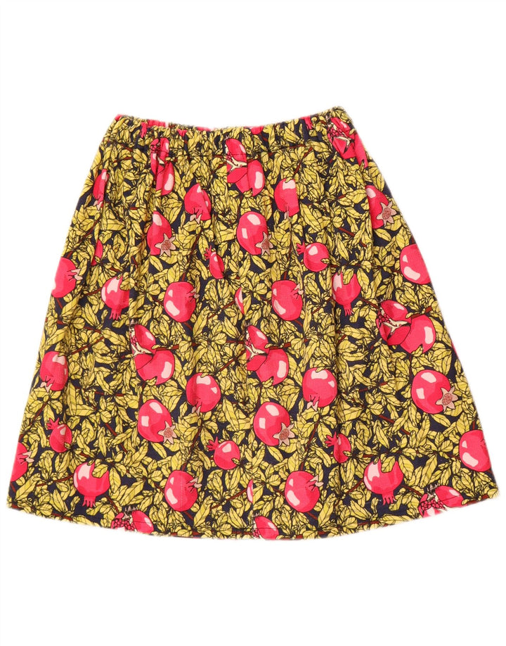 Saia vintage feminina com padrão abstrato em linha A W24 XS multicolorida