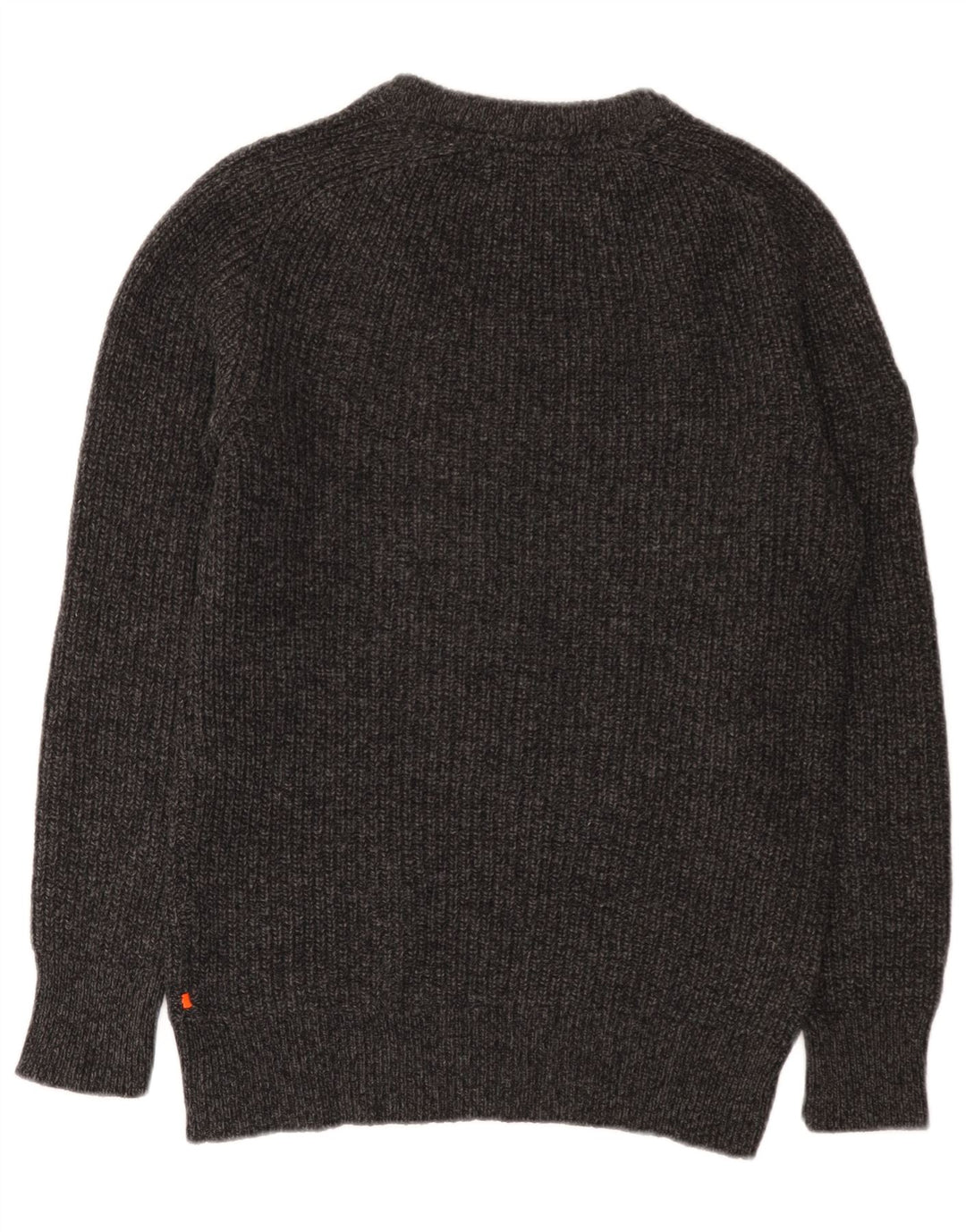 Suéter masculino Superdry com gola canoa grande lã cinza