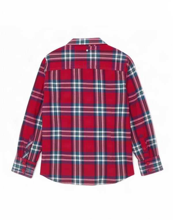 Camisa feminina Superdry de flanela manga 3/4 Reino Unido 10 algodão xadrez rosa pequeno