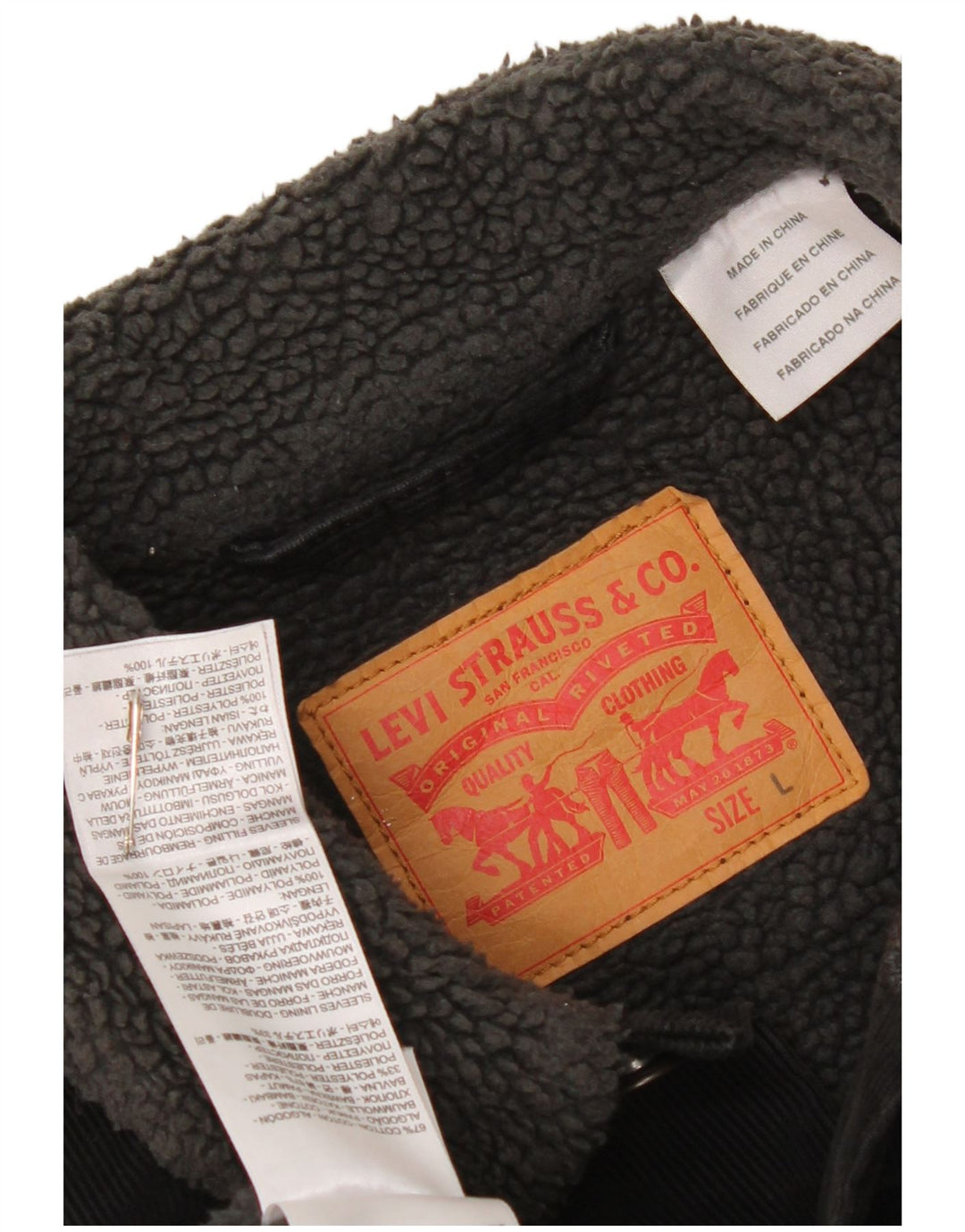 Jaqueta masculina de veludo cotelê Levi's UK 40 grande algodão preto