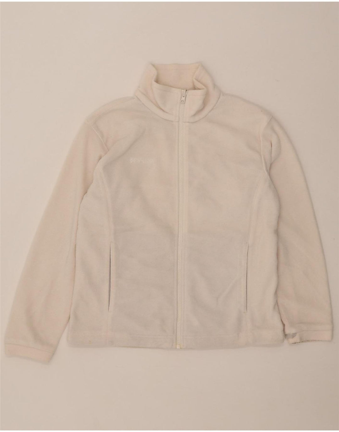 Columbia Womens Liner Fleece Jacket UK 14 Médio Poliéster Branco
