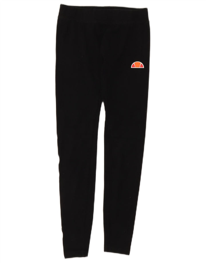 Ellesse Leggings Gráficos Femininos Reino Unido 10 Pequeno Algodão Preto